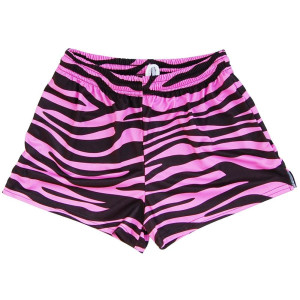 Zebra Pink and Black Womens & Girls Sport Shorts by Mile End Made in USA - Pink Zebra Pink and Black Womens & Girls Sport Shorts by Mile End Made in USA - Pink