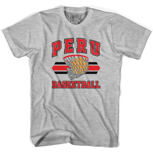 Peru 90's Basketball T-shirts - Grey Heather
