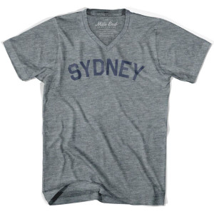 Sydney Vintage V-neck T-shirt - Athletic Grey