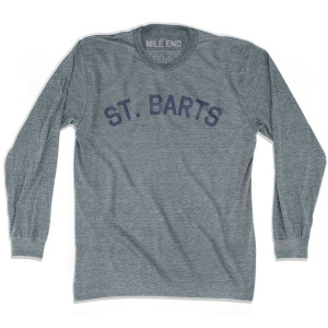 St. Barts Vintage Long Sleeve T-shirt - Athletic Grey