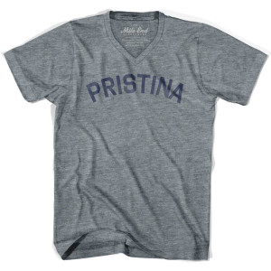 Pristina Vintage V-neck T-shirt - Athletic Grey