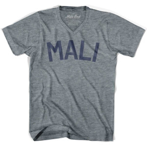 Mali Vintage V-neck T-shirt - Athletic Grey