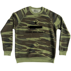 Come And Take It Adult Tri-Blend Sweatshirt - Camo