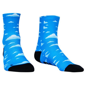 Sky High Half Crew Athletic Socks - Blue Sky High Half Crew Athletic Socks - Blue