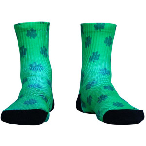 Ireland Irish Lucky Shamrock Clover Half Crew Athletic Socks - Kelly Ireland Irish Lucky Shamrock Clover Half Crew Athletic Socks - Kelly