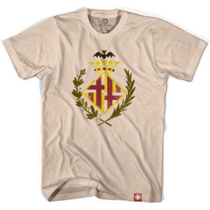 Barcelona Original Crest Soccer T-shirt - Creme Barcelona Original Crest Soccer T-shirt - Creme