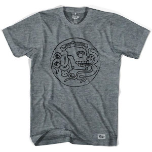 Mexico Chichen Itza Warrior Tri-blend T-shirt - Athletic Grey Mexico Chichen Itza Warrior Tri-blend T-shirt - Athletic Grey