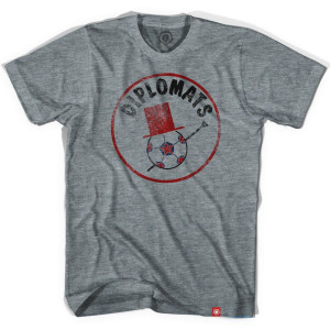 Washington Diplomats Soccer T-shirt - Athletic Grey Washington Diplomats Soccer T-shirt - Athletic Grey