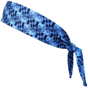Maryland Flag Grey Out Elastic Tie Inch Headband Made in USA - Grey Maryland Flag Grey Out Elastic Tie Inch Headband Made in USA - Grey