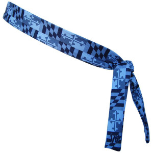 Maryland Flag Grey Out Elastic Skinny Headband Made in USA - Grey Maryland Flag Grey Out Elastic Skinny Headband Made in USA - Grey