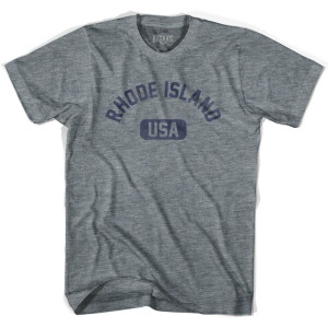 Rhode USA Adult Tri-Blend T-shirt - Athletic Grey