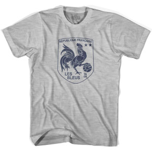 France Rooster Shield 2018 World Cup Champions Adult Cotton Soccer T-shirt - Grey Heather France Rooster Shield 2018 World Cup Champions Adult Cotton Soccer T-shirt - Grey Heather