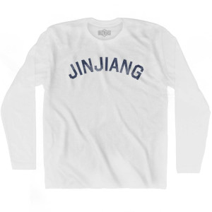 Jinjiang Vintage Adult Cotton Long Sleeve T-shirt - White Jinjiang Vintage Adult Cotton Long Sleeve T-shirt - White