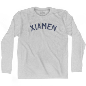 Xiamen Vintage Adult Cotton Long Sleeve T-Shirt - Grey Heather Xiamen Vintage Adult Cotton Long Sleeve T-Shirt - Grey Heather