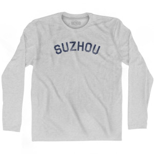 Suzhou Vintage Adult Cotton Long Sleeve T-Shirt - Grey Heather Suzhou Vintage Adult Cotton Long Sleeve T-Shirt - Grey Heather