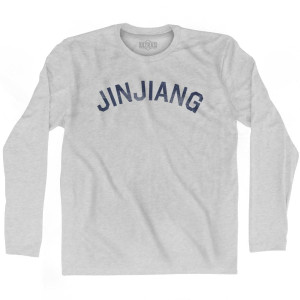 Jinjiang Vintage Adult Cotton Long Sleeve T-Shirt - Grey Heather Jinjiang Vintage Adult Cotton Long Sleeve T-Shirt - Grey Heather