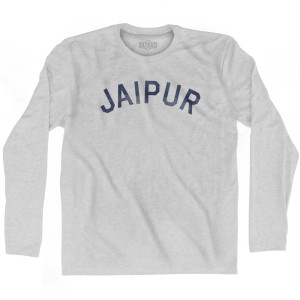 Jaipur Vintage Adult Cotton Long Sleeve T-Shirt - Grey Heather Jaipur Vintage Adult Cotton Long Sleeve T-Shirt - Grey Heather