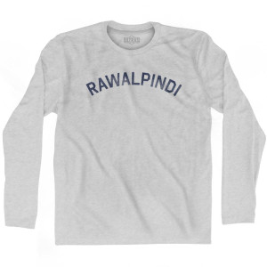 Rawalpindi Vintage Adult Cotton Long Sleeve T-Shirt - Grey Heather Rawalpindi Vintage Adult Cotton Long Sleeve T-Shirt - Grey Heather