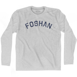 Foshan Vintage Adult Cotton Long Sleeve T-Shirt - Grey Heather Foshan Vintage Adult Cotton Long Sleeve T-Shirt - Grey Heather