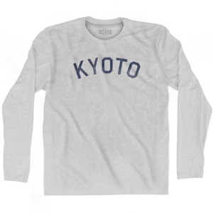 Kyoto Vintage Adult Cotton Long Sleeve T-Shirt - Grey Heather Kyoto Vintage Adult Cotton Long Sleeve T-Shirt - Grey Heather