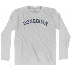 Dongguan Vintage Adult Cotton Long Sleeve T-Shirt - Grey Heather Dongguan Vintage Adult Cotton Long Sleeve T-Shirt - Grey Heather