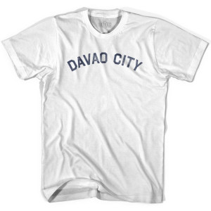 Davao Vintage Adult Cotton T-shirt - White Davao Vintage Adult Cotton T-shirt - White