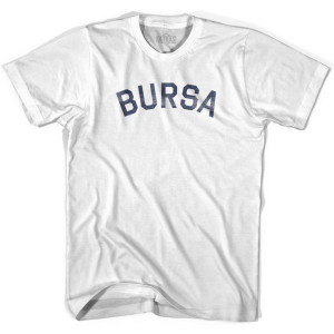 Bursa Vintage Adult Cotton T-shirt - White Bursa Vintage Adult Cotton T-shirt - White