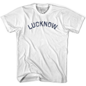 Lucknow Vintage Adult Cotton T-shirt - White Lucknow Vintage Adult Cotton T-shirt - White