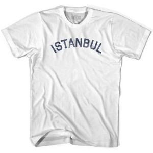 Istanbul Vintage Adult Cotton T-shirt - White Istanbul Vintage Adult Cotton T-shirt - White