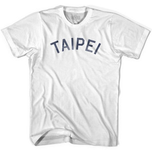 Taipei Vintage Adult Cotton T-shirt - White Taipei Vintage Adult Cotton T-shirt - White