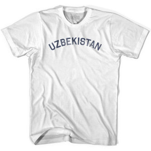 Uzbekistan Vintage City Youth Cotton T-shirt - White Uzbekistan Vintage City Youth Cotton T-shirt - White