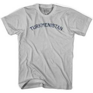 Turkmenistan Vintage City Adult Cotton T-Shirt - Cool Grey