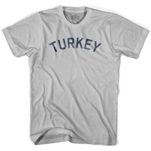 Turkey Vintage City Adult Cotton T-Shirt - Cool Grey