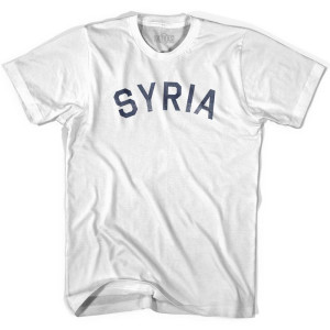 Syria Vintage City Adult Cotton T-shirt - White