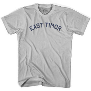 East Timor Vintage City Adult Cotton T-Shirt - Cool Grey