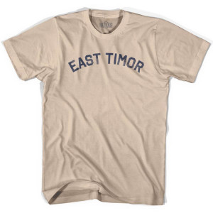 East Timor Vintage City Adult Cotton T-Shirt - Creme