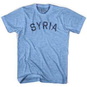 Syria Vintage City Adult Tri-Blend T-Shirt - Athletic Blue