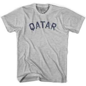 Qatar Vintage City Womens Cotton T-Shirt - Grey Heather Qatar Vintage City Womens Cotton T-Shirt - Grey Heather