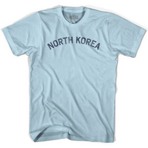 North Korea Vintage City Adult Cotton T-Shirt - Light Blue