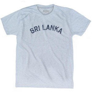 Sri Lanka Vintage City Adult Tri-Blend T-Shirt - Athletic White