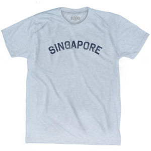 Singapore Vintage City Adult Tri-Blend T-Shirt - Athletic White Singapore Vintage City Adult Tri-Blend T-Shirt - Athletic White