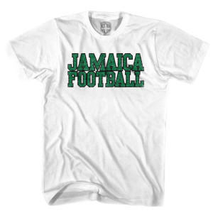 Jamaica Football Nation Soccer T-shirt - White Jamaica Football Nation Soccer T-shirt - White