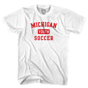 Michigan Youth Soccer T-shirt - White Michigan Youth Soccer T-shirt - White