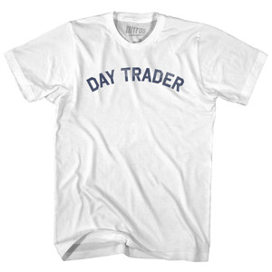 Day Trader Adult Cotton T-shirt - White