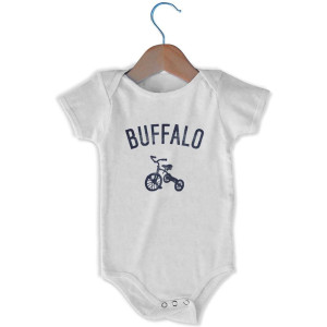 Buffalo Tricycle Infant One-piece - White