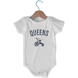Queens Tricycle Infant One-piece - White Queens Tricycle Infant One-piece - White