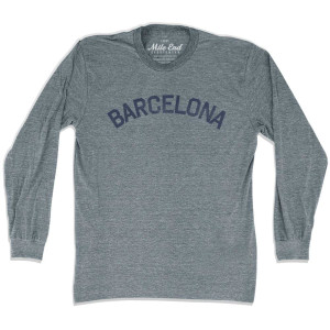 Barcelona Vintage Long-Sleeve T-shirt - Athletic Grey Barcelona Vintage Long-Sleeve T-shirt - Athletic Grey