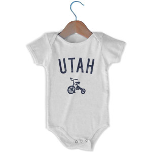 Utah Tricycle Infant One-piece - White Utah Tricycle Infant One-piece - White