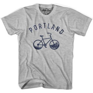 Portland Bike T-Shirt - Heather Grey