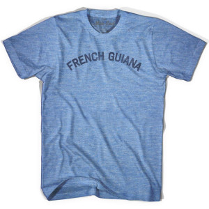 French Guiana Vintage T-Shirt - Athletic Blue